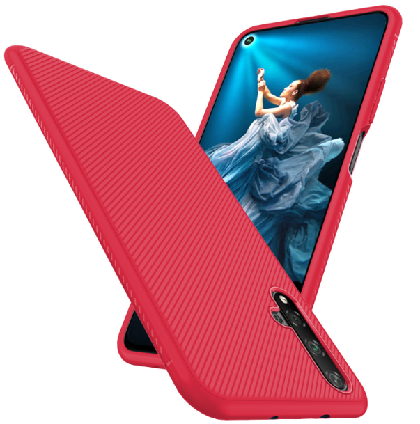 Чехол-накладка для Honor 20 силикон Stripes красный