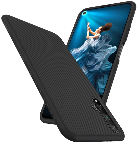Чехол-накладка для Honor 20 силикон Stripes черный