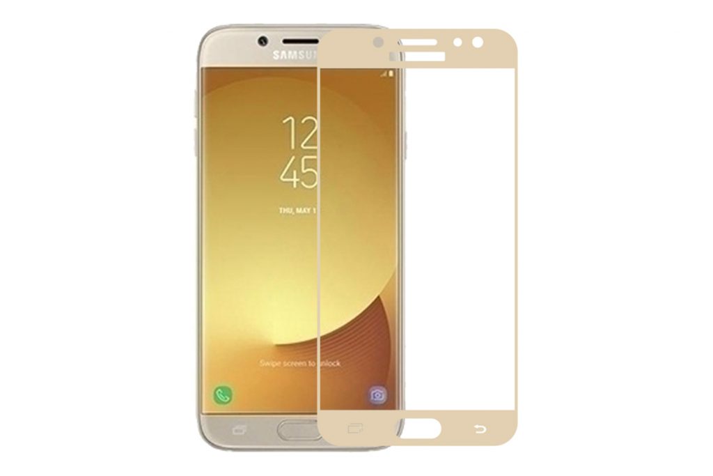 Защитное стекло для Samsung Galaxy J7 2017 (J730) 3D золото