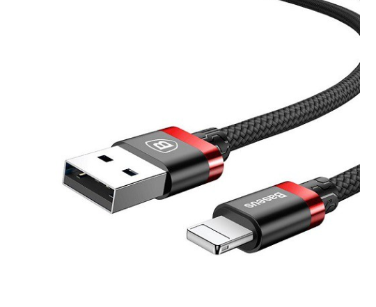 Дата-кбель для iPhone 8pin Baseus Golden Belt черно-красный