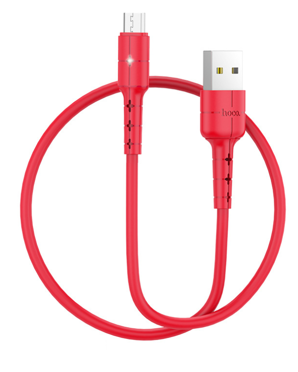 Дата-кабель Hoco X30 MicroUSB красный