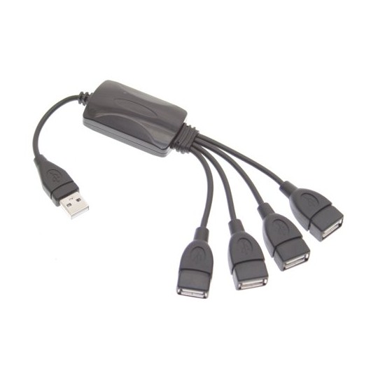 USB HUB Mini 4 порта USB 2.0 черный