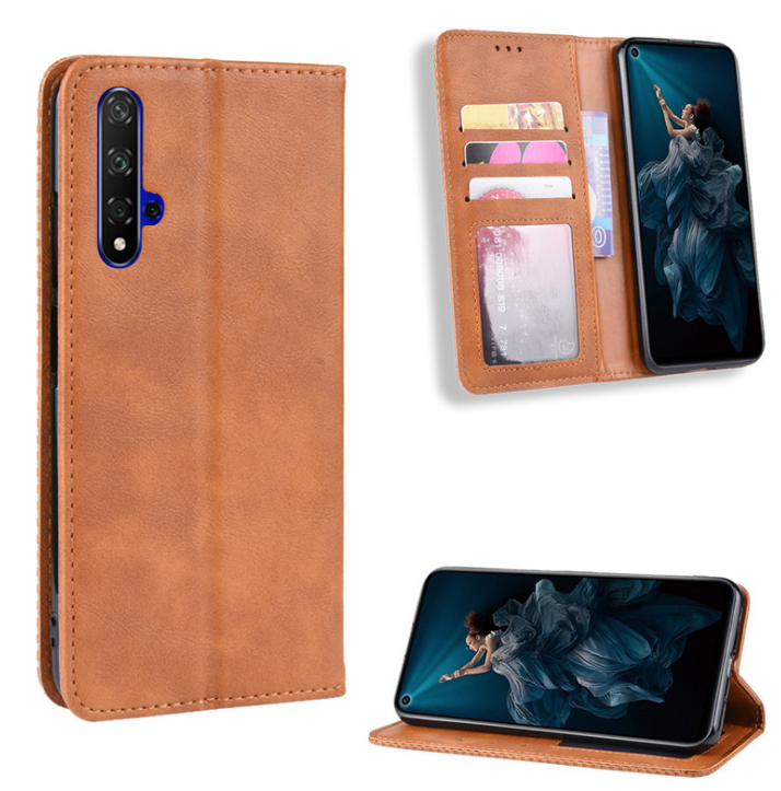 Чехол-книжка для Honor 20 Pro коричневый