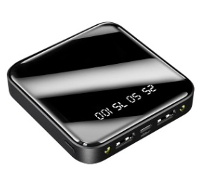 Переносной аккумулятор Power Bank Зеркальный 10000 mAh черный