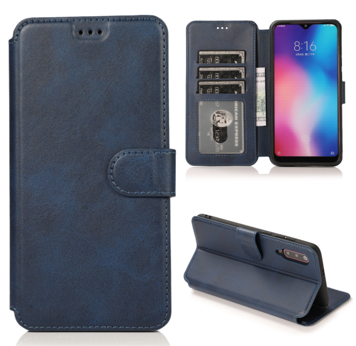Чехол-книжка для Huawei P20 Pro Матовый Темно-синий