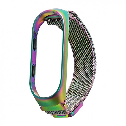 Ремешок Xiaomi Mi Band 3/4 стальной зеленый хамелеон