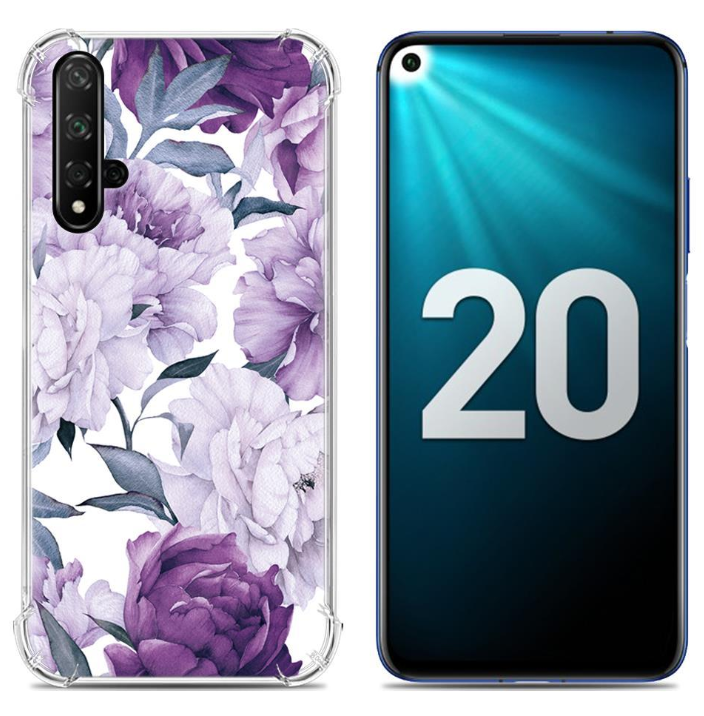 Чехол-накладка для Honor 20 фиолетовые цветы