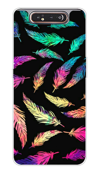 Чехол-накладка для Samsung Galaxy A80 (SM-A805F) Перья