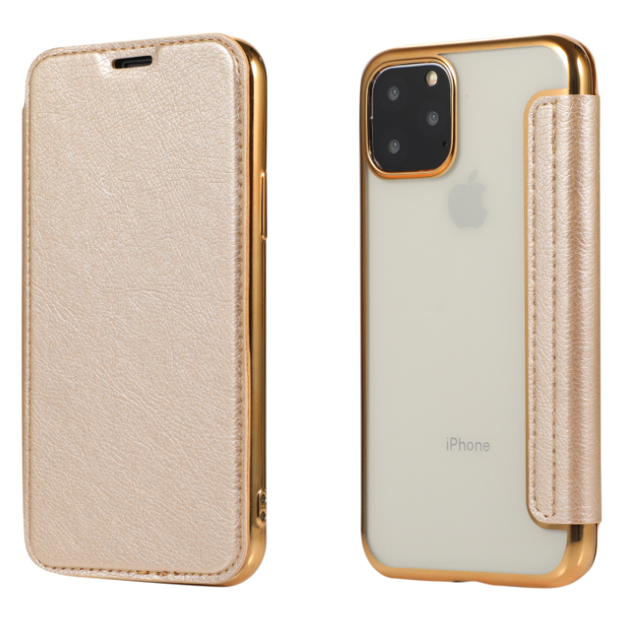 Чехол-книжка iPhone 11 Pro Max силиконовый золотой