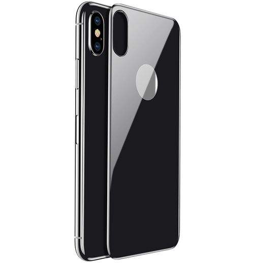 Защитное стекло для iPhone X/XS Глянцевое заднее черное