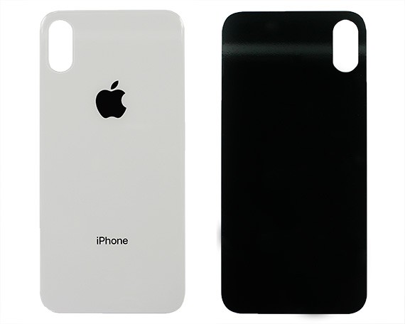 Задняя крышка iPhone X (c увеличенным вырезом под камеру) белая
