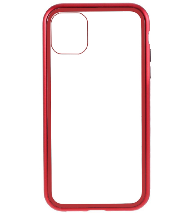 Чехол для iPhone 11 Pro Max 360 Magnet Glass красный