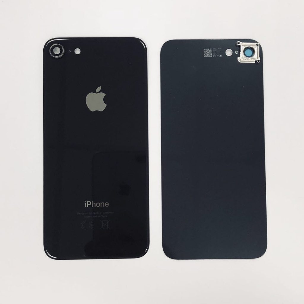 Задняя крышка для iPhone 8 в сборе со стеклом камеры черная