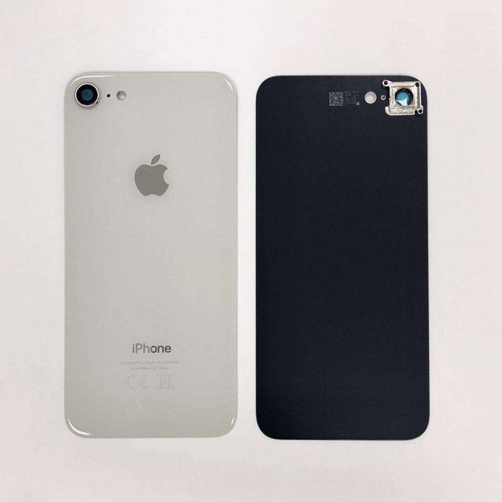 Задняя крышка для iPhone 8 в сборе со стеклом камеры белая