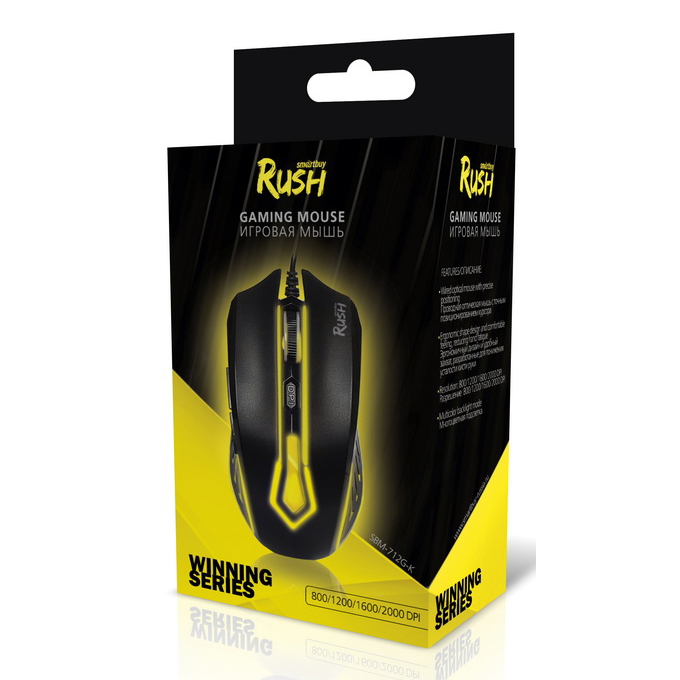 Мышь игровая Smartbuy RUSH 712 Black USB (SBM-712G-K)