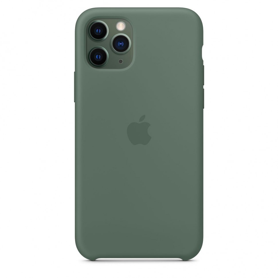 Чехол-накладка для iPhone 11 Pro Max Silicone Case (тёмно-зеленый)