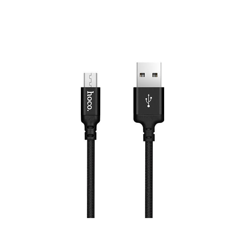 Дата-кабель Hoco MicroUSB X14 черный (1m)