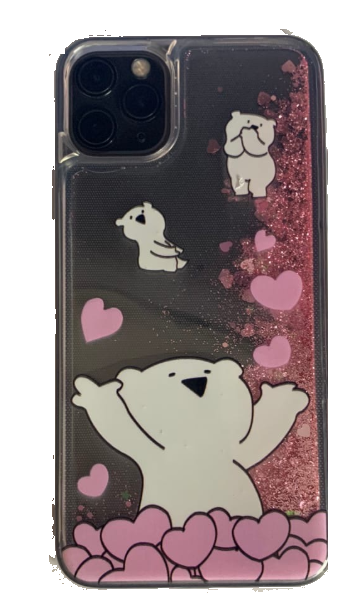 Чехол-накладка для iPhone 11 Pro Max Мишки с сердцем