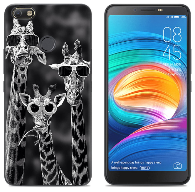 Чехол-накладка для Tecno Camon X Жирафы