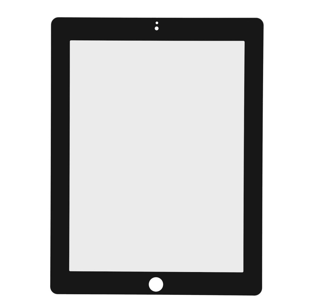 Защитное стекло Apple iPad 2/3/4 Чёрное (тех упак)