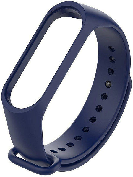 Ремешок Xiaomi Mi Band 3/4 силиконовый темно-синий