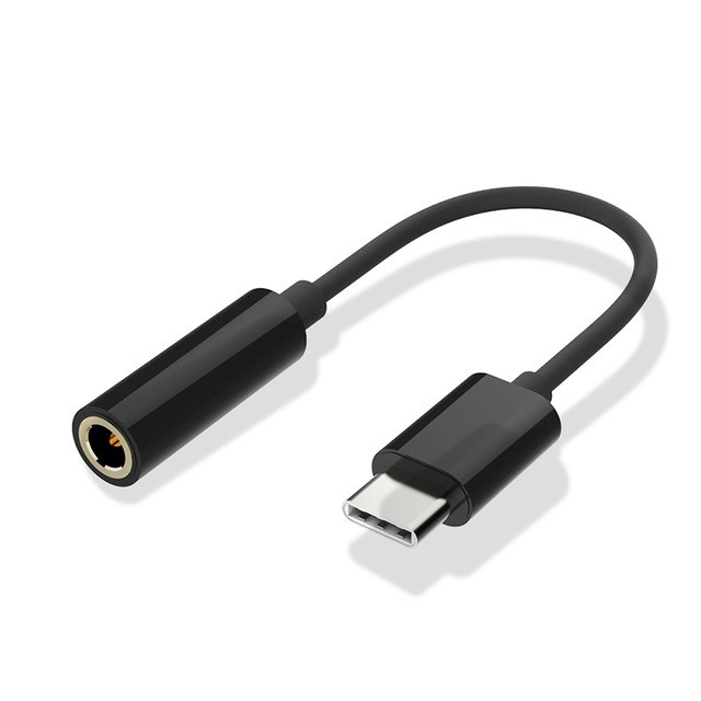 Адаптер Type-C - Jack 3.5mm для наушников черный