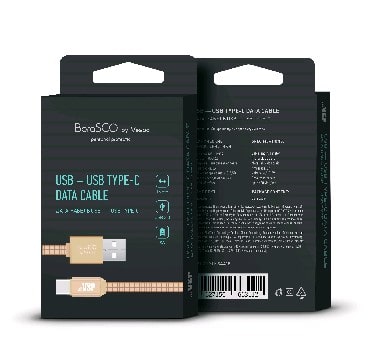 Дата-кабель BoraSCO (VSP) USB - Type-C золотой