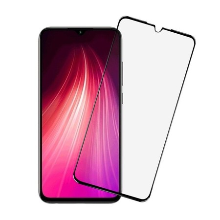Защитное стекло для Xiaomi Redmi Note 8 Pro Full (тех упак) черное