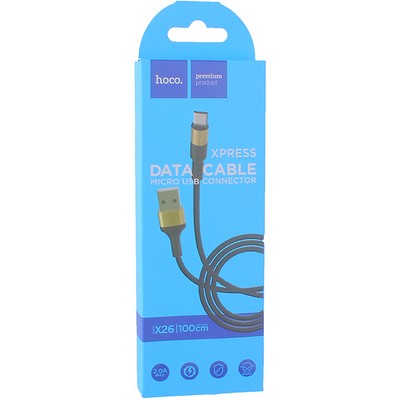 Кабель Hoco X26 Xpress Apple 8pin - USB черный