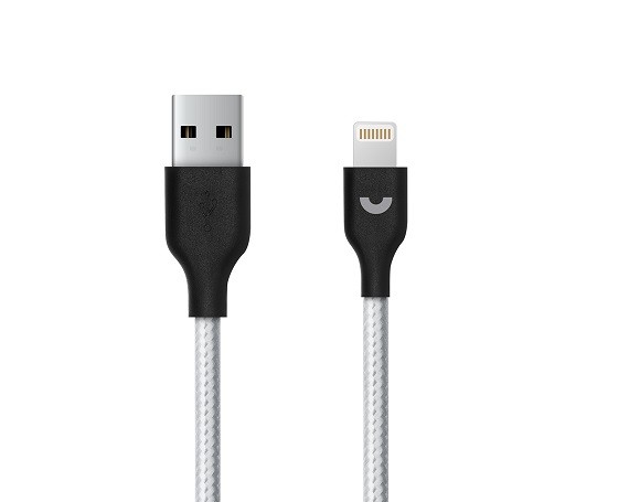 Кабель Prime Line Lightning нейлон 1.2м 2А серый