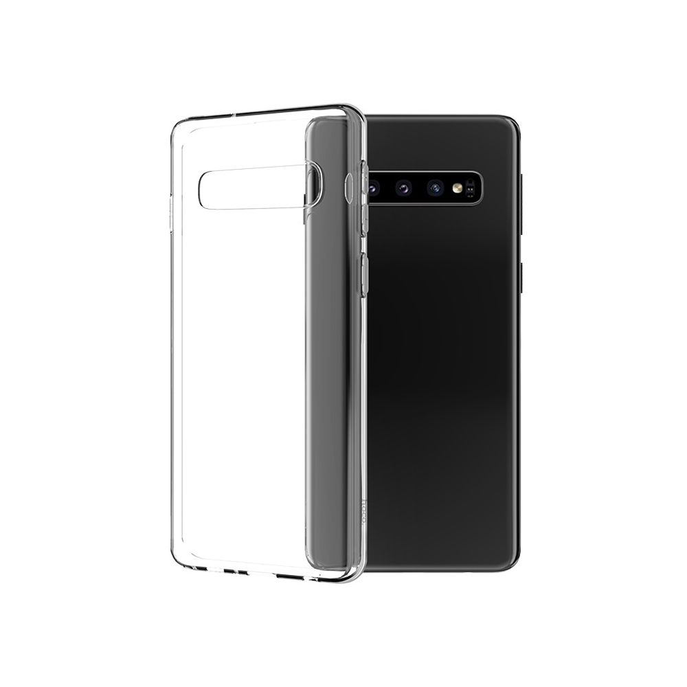 Чехол-накладка для Samsung Galaxy S10 Plus прозрачный силикон