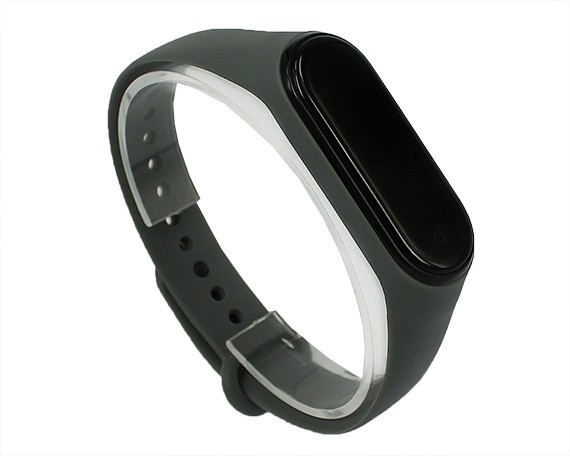 Ремешок Xiaomi Mi Band 3/4 силиконовый тёмно-серый