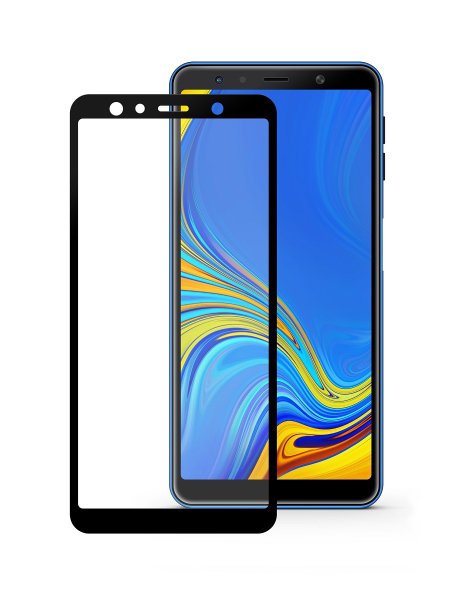 Защитное стекло для Samsung A7 2018 (A750) 3D черное