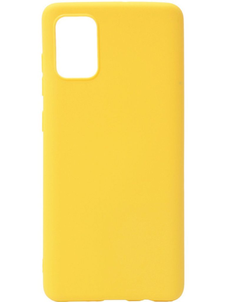 Чехол-накладка для Samsung A51 2020 (A515F) Силикон желтый