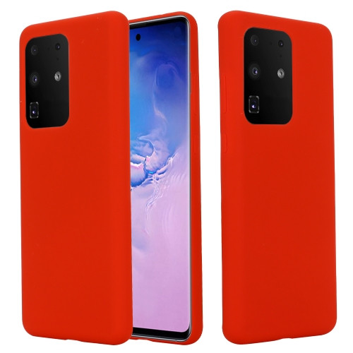 Чехол-накладка для Samsung Galaxy S20 Plus (G985F) Liquid Silicone красный