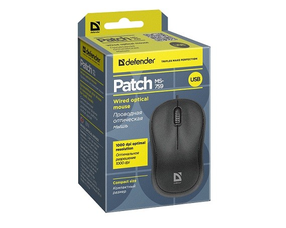 Оптическая мышь Defender Patch MS-759 черная