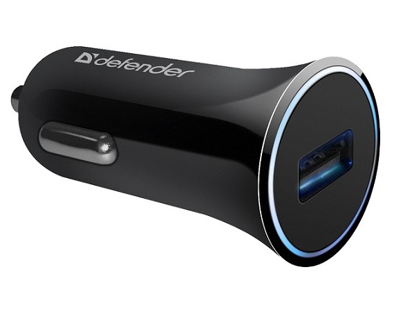 Автомобильное зарядное устройство 1USB Defender UCA-20 5V/2.4А, черный