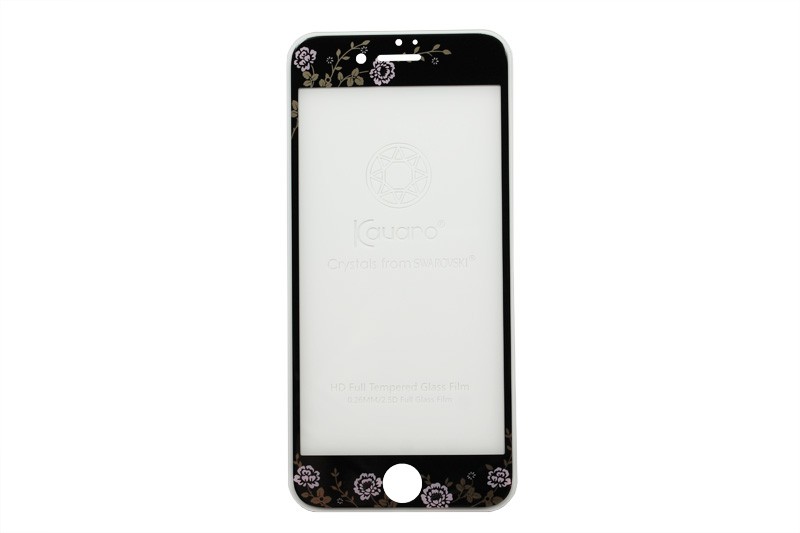 Защитное стекло iPhone 7/8/SE 2020 Kauro Swarovski 3d черное