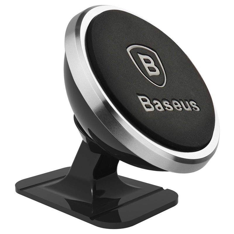Автомобильный магнитный держатель для телефона Baseus 360-degree Magnetic Mount Holder серебро