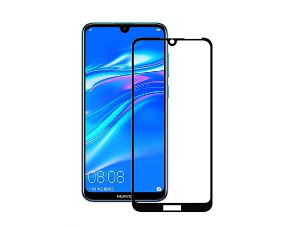 Защитное стекло Huawei Y7 2019 Full черное