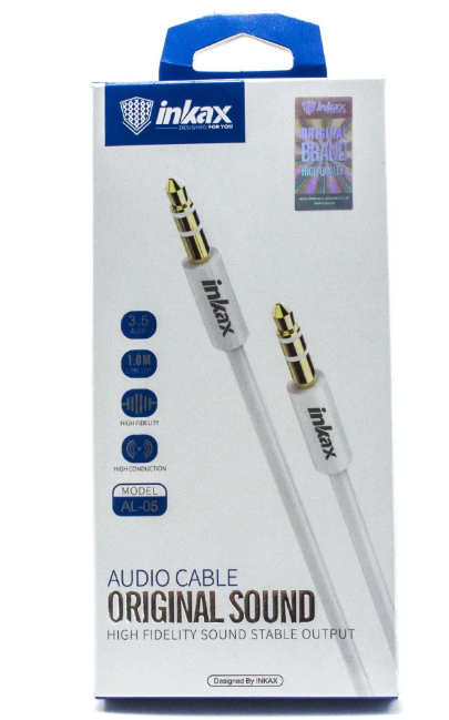 Кабель AUX Inkax AL-05 (1m, 3.5mm)