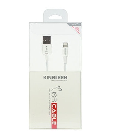 Дата-кабель Kingleen K-06 для iPhone Lightning (1.2M 2.1A)