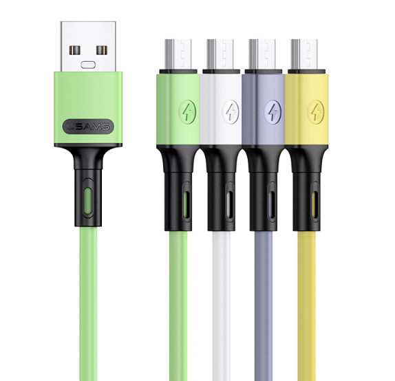 Дата-кабель Usams U52 MicroUSB (1M, 2A) зеленый