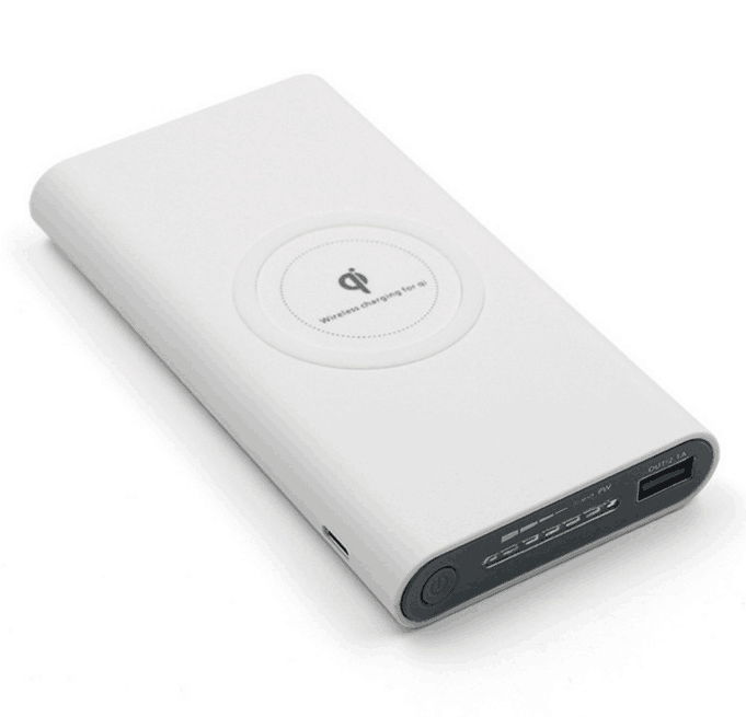 Power Bank с Qi зарядкой KC11 (10000 mAh) белый