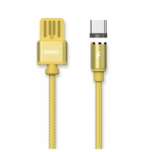 Дата-кабель магнитный Remax RC-095a Type-C - USB, золотой