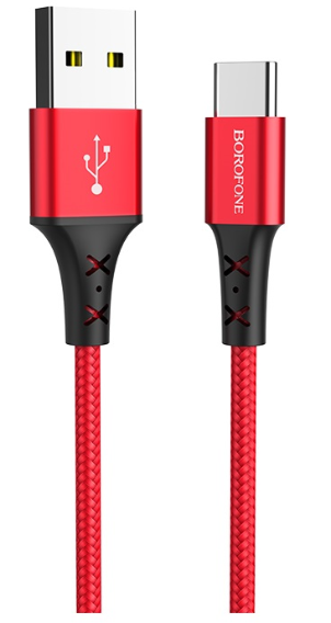 Дата-кабель Borofone Type-C X20 2.4A красный