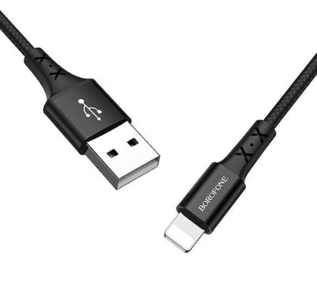 Дата-кабель Borofone iPhone 8pin X20 2A черный