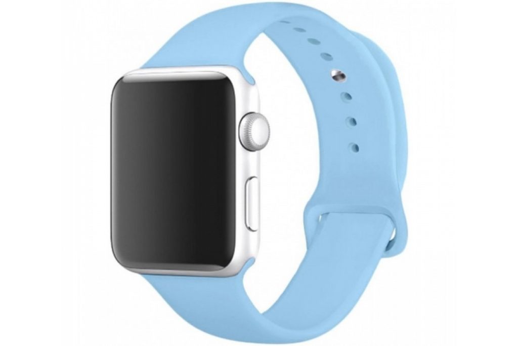 Ремешок Apple Watch 42mm/44mm силикон голубой