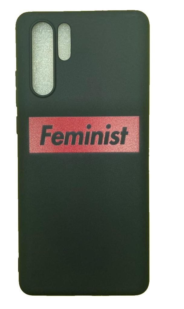 Чехол-накладка для Huawei P30 Pro черный "Feminist"