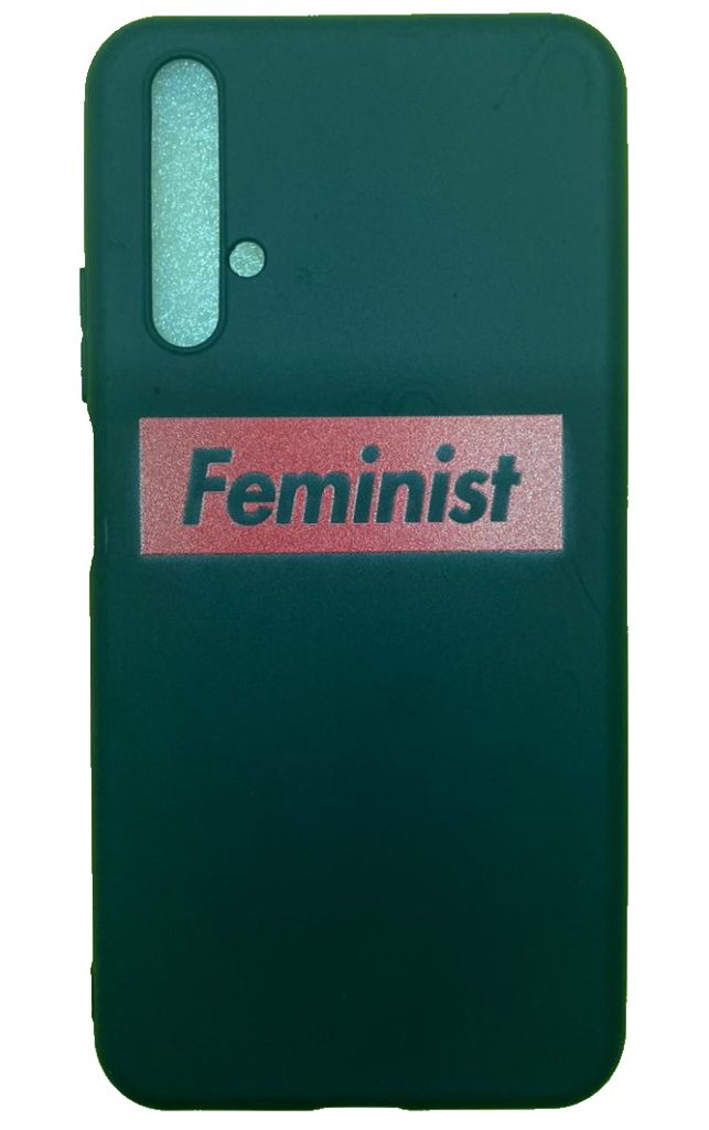 Чехол-накладка для Honor 20 черный "Feminist"